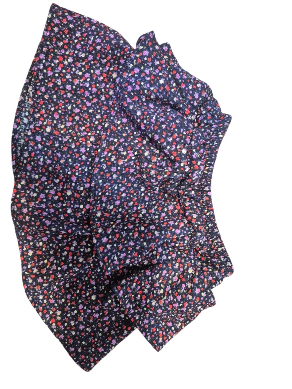 GAP Navy Floral Ruffle Skort with Pink & Purple Ditsy Print